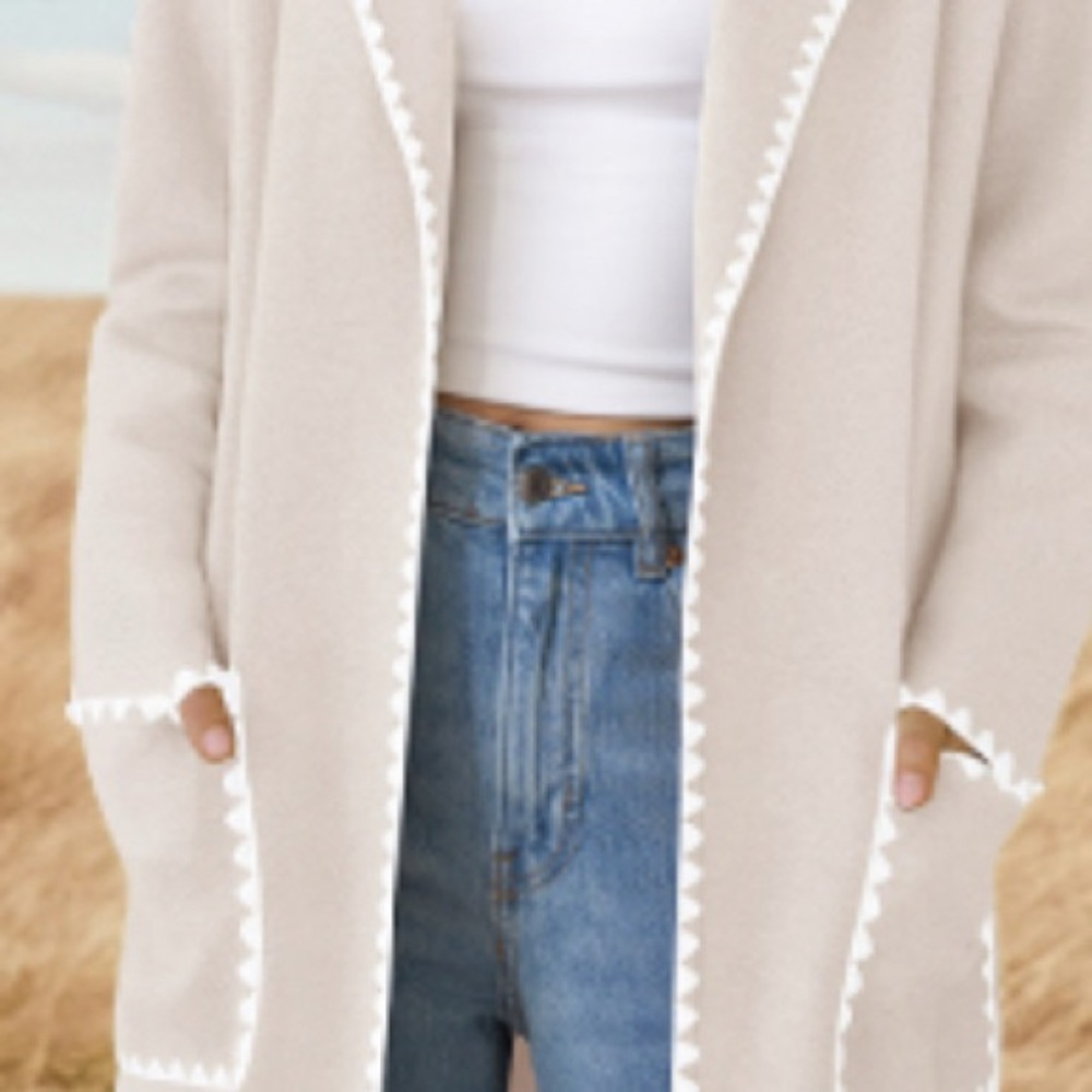 Cozy Cream Open-Front Sweater